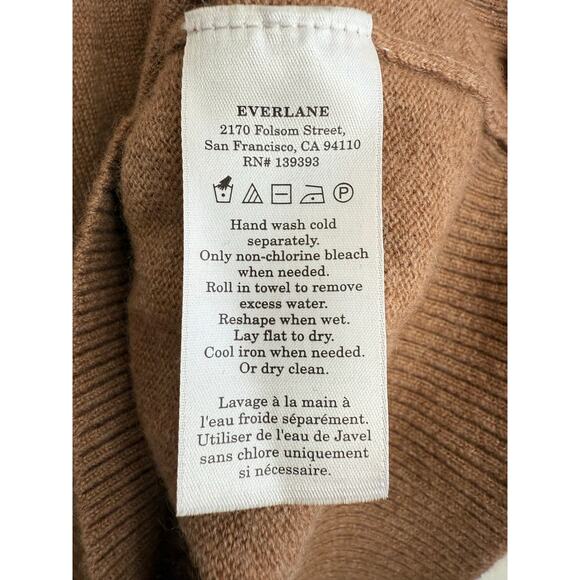 Everlane Women's Camel Crew Neck Sweater - Picture 6 of 9